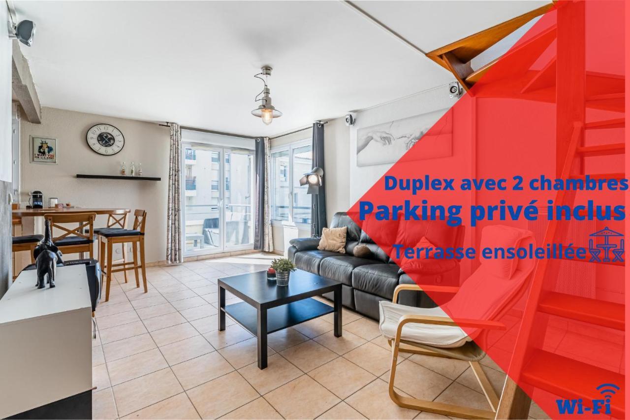 مارسيليا La Joliette; Duplex 2 Chambres, Parking Inclus+ Terrasse+ Ascenseur المظهر الخارجي الصورة